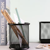 Metal Mesh Round Pen Holder