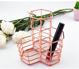 Nordic-style Hexagonal Desk organizer Pen Holder Makeup for Cosmetics
