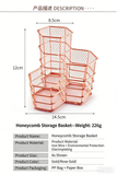 Nordic-style Hexagonal Desk organizer Pen Holder Makeup for Cosmetics