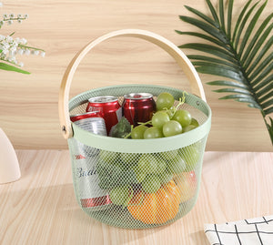 Round Metal Hand Basket