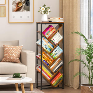 9 Tier Floor Standing Tree Shaped Book Storage Rack