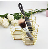 Nordic-style Hexagonal Desk organizer Pen Holder Makeup for Cosmetics
