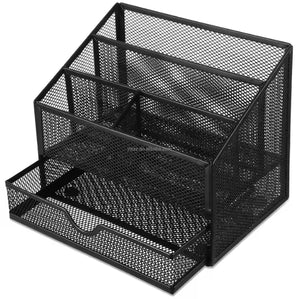 4-gird Desk Organizer With Drawer