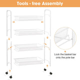 Metal 4 Tiers Storage Cart