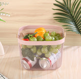 Square Metal Wood Hand Basket