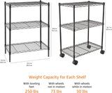Three-tier adjustable metal rack