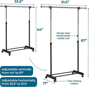 Single-layer Metal Clothes Rack