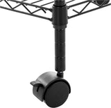 Three-tier adjustable metal rack
