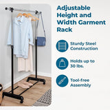 Single-layer Metal Clothes Rack