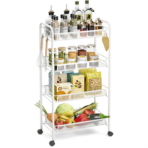 Metal 4 Tiers Storage Cart