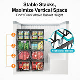 4 Pack Small Stackable Freezer Baskets