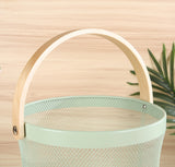 Round Metal Hand Basket