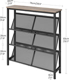 4-tier slanted shoe rack