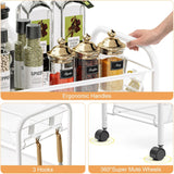 Metal 4 Tiers Storage Cart