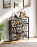 4-tier slanted shoe rack