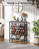 4-tier slanted shoe rack