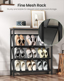 4-tier slanted shoe rack