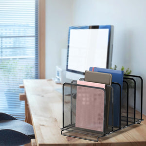 Expandable 5 Section Upright File Sorter Organizer