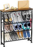 4-tier slanted shoe rack