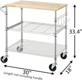 3-Tier Rolling Kitchen Cart