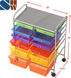 Arts Utility Cart with Wheels with 12 drawers