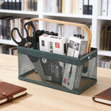 2026 Trending Nordic StyleBasket Metal Mesh Wooden 18L Large Capacity Handle Portable Kitchen Storage Fruits Vegetables Home Use