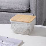 Square Iron Mesh Eco-Friendly Large Capacity Snack Handle Portable Basket