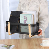 Nordic Style Modern Iron Mesh Storage Basket with Handle Eco-Friendly