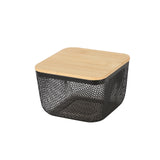Square Iron Mesh Eco-Friendly Large Capacity Snack Handle Portable Basket