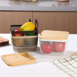 Square Iron Mesh Eco-Friendly Large Capacity Snack Handle Portable Basket