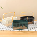 2026 Trending Nordic StyleBasket Metal Mesh Wooden 18L Large Capacity Handle Portable Kitchen Storage Fruits Vegetables Home Use