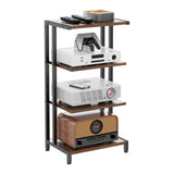 Metal Wood Storage Rack for TV Set-top Box Router and Speakers.