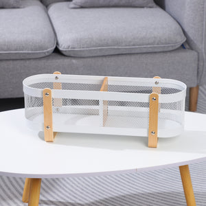 Nordic Style Modern Iron Mesh Storage Basket with Handle Eco-Friendly