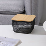 Square Iron Mesh Eco-Friendly Large Capacity Snack Handle Portable Basket