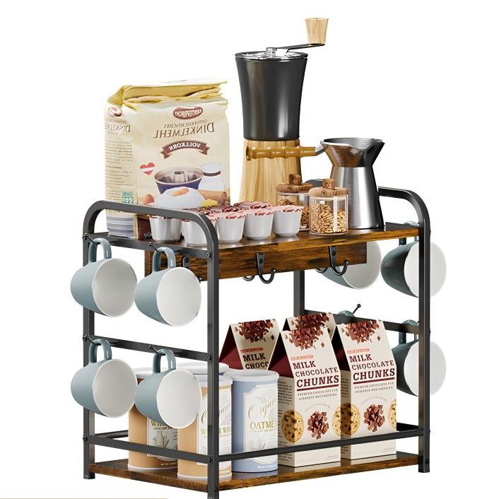 Two Tier Coffee Rack 2 Tier Coffee Storage Rack – www.sanpagroup.com