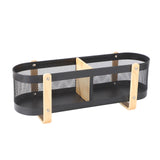 Nordic Style Modern Iron Mesh Storage Basket with Handle Eco-Friendly