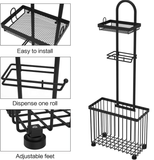Bathroom Tissue Holder with Storage Shelf